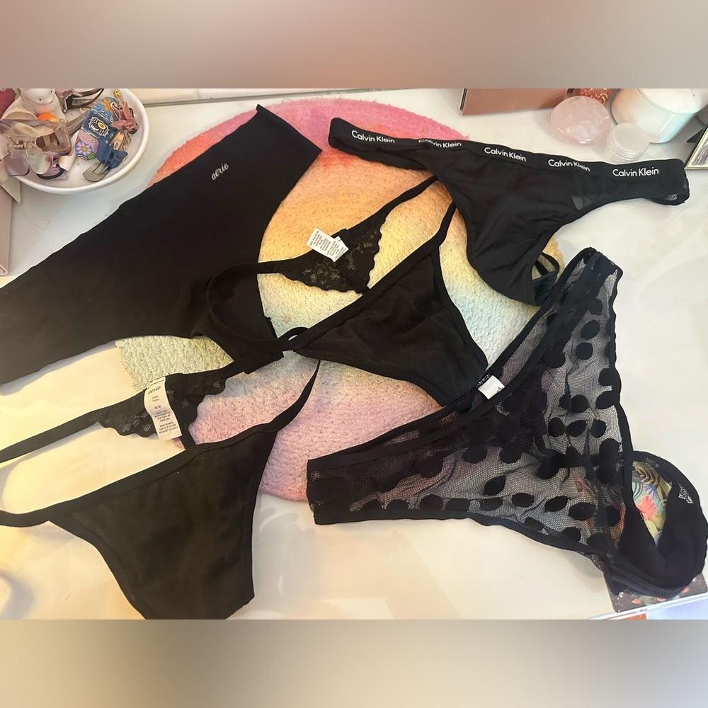 Sexy black Thong Bundle - M